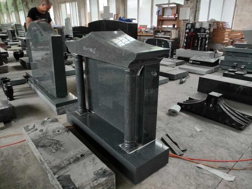Factory Supply Temple Shape Tombstone Oxford Regal Granite Gravestone