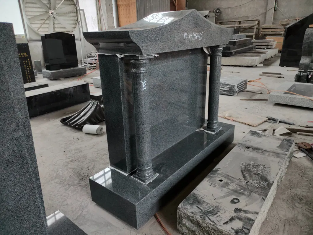 Factory Supply Temple Shape Tombstone Oxford Regal Granite Gravestone