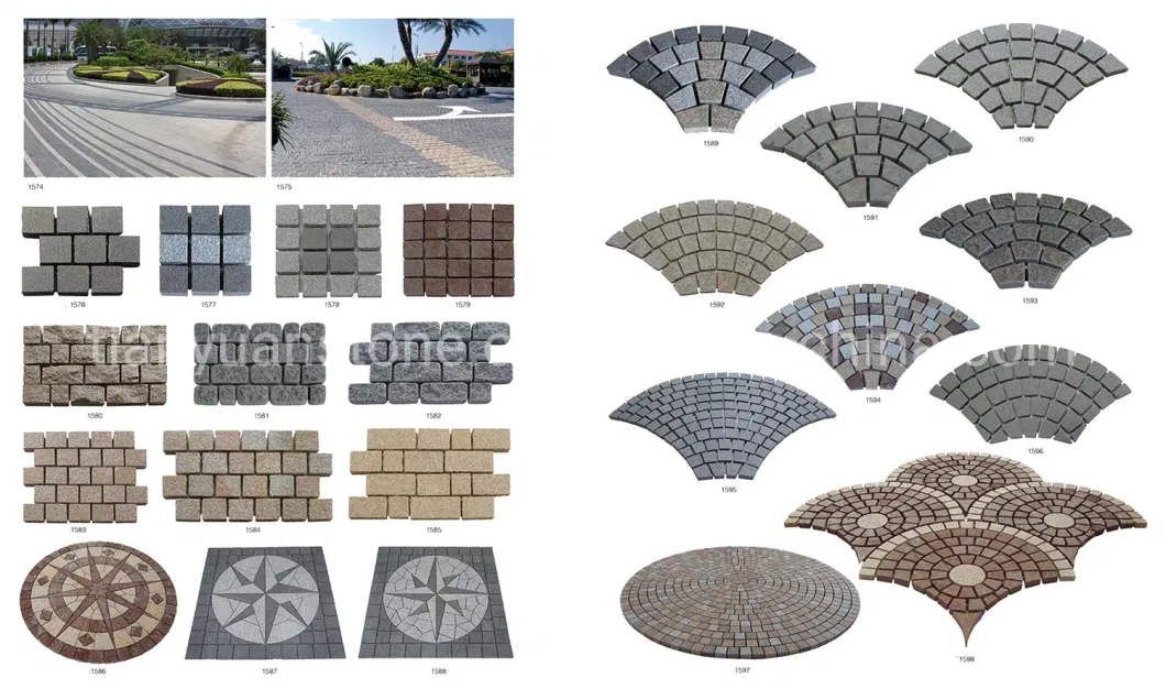 Natural Stone/Granite/Basalt Cobblestone for Pedestrian Project