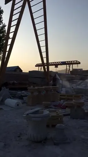 Outdoor Garden Animal Roaring Marble Stone Sculpture Lion of Statue for Sale (SYMA