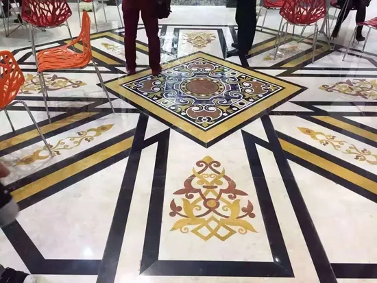 Marble Floor Tile Medallion/Pattern/Mosaic/Carving Stone by Injay Water Jet 