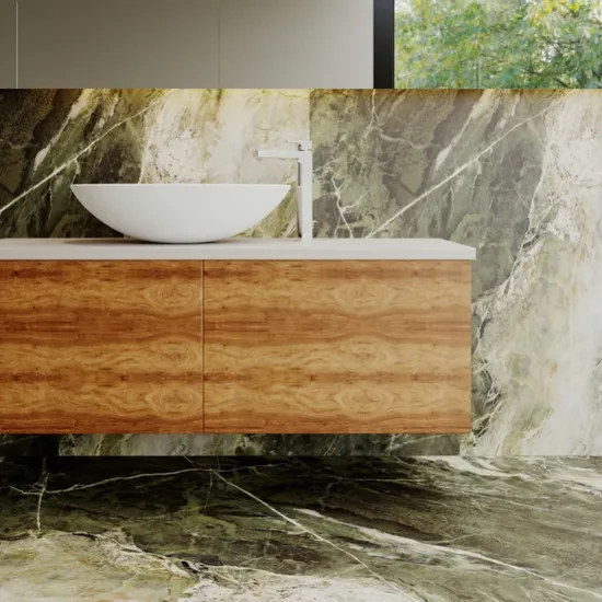 Big Slabs Marble Look Sintered Stone Matt Surface 1200X2700X6mm Emerald 