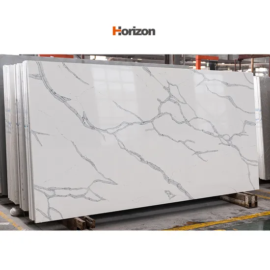 2025 Wholesale Factory Price Calacatta White Kitchen Island Countertop Artificial Stone Quartz Stone 