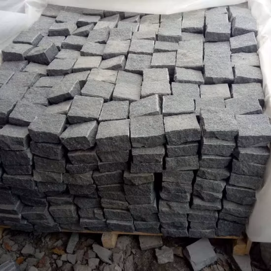 Cube Stone Natural Split China Grey Granite G654 Paver Cobblestone for Driveways
