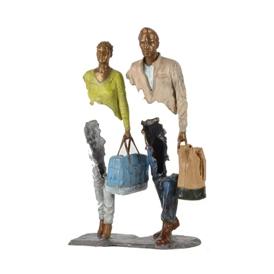 Custom Famous Statue Large Outdoor Art Disappearing Man Metal Art Bronze Traveler Sculpture 