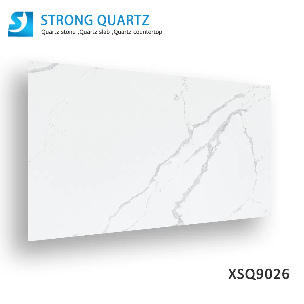 Factory Customized Direct Sales Polished Classical Quartz Stone Slabs for Kitchen Table Tops Countertops Vanity Tops
