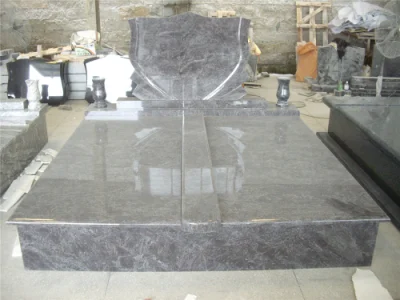 European Style Tombstone Double Tombstone Paradiso Granite From China Gravestone Supplier