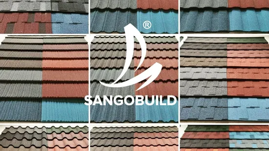 0.4*1340*420mm Colored Stone Coated Steel Roof Tile for Construction 