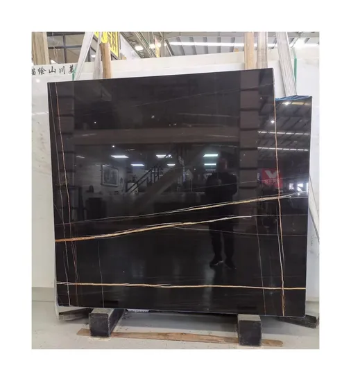 Black Gold Natural Marble Stone for Interior Floor Wall Table Vanity Top Tile 